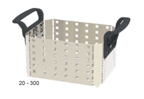 Stainless steel basket with plastic handle