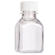 Rectangular PETG bottle, graduated, 60 ml, sterile, individually wrapped, 24 pcs/pack