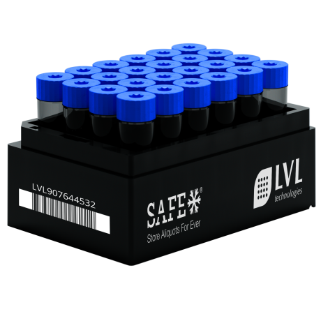 XXLX8000 tubes with screw cap in rack