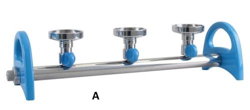 Filter rack with various filter units, multiple workplaces