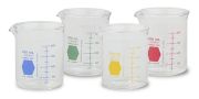 Beaker, low, graduated, red scale, 100 ml, Kimble