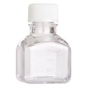 Négyszögletű PETG palack, beosztásos, 30 ml, steril, ömlesztett, 48 db/ csomag