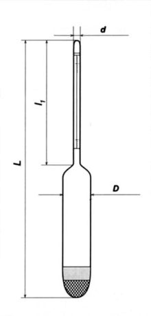 Hydrometer (density meter) series without thermometer