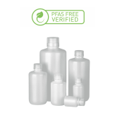 Mintatartó edény, PFAS mentes, bőnyakú, 30 ml, HDPE, 800 db / csomag
