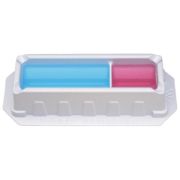VistaLab reagens tálka, 2 részre osztott, 25 ml, PS, fehér, steril, egyesével csomagolva, 50 db / csomag