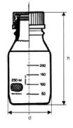 Laboratory glass, with blue cap, 20000 ml, Simax