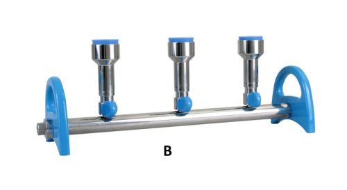 Filter rack with various filter units, multiple workplaces