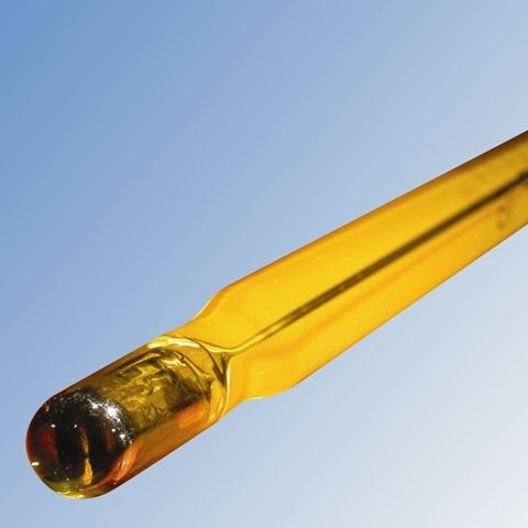 Laboratory thermometer with mercury filling, fine division (precision)