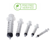 PFAS mentes fecskendő, luer slip, 1 ml, PP, egyszer használatos, ömlesztett, 48 x 100 db / csomag