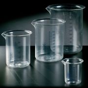 Graduated beakers, TPX, low form, 100 ml, blue graduation