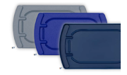 Cover for Elmasonic Select 150 device made of plastic, blue