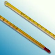 Bothőmérő piros töltettel, 0,5°C-os osztású, -10 - +110°C, teljes bemerülés