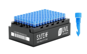 LI1000 1 ml (szövet) fagyasztó cső belső menettel, 2D kód alul, kék kupakkal, aszeptikus, standard rack bal oldali kóddal, 96 db x 50 rack / doboz
