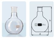 Flat bottom flask with standard ground joint, without stopper, 1.000 ml, NS 24/29
