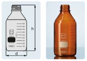 Laboratory bottle without screw cap, 250 ml, amber