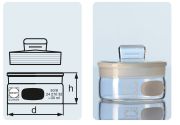 Weighing bottle with ground lid, high form, 40 ml