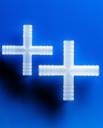 Csőcsatlakozó, PP, kereszt alakú, átmérő: 6 mm