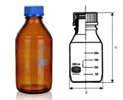 Laboratory glass 100 ml, SIMAX, brown glass