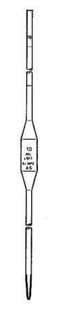 Volumetric pipette, one mark, class A or B