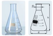 Erlenmeyer lombik, szűknyakú, 5000 ml