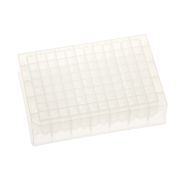 96 helyes mély üregű plate, kezeletlen, 2 ml, PP, kerek lyuk, V - alj,  25 db / csomag