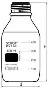 Laboratory bottle without screw cap, 100 ml, Duran
