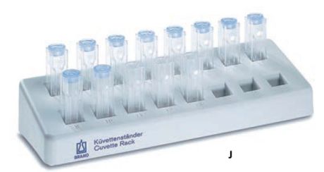Cuvette holder, 16 places