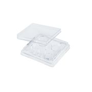 4 lyukú sejttenyésztő lemez fedéllel, kezeletlen, steril, egyesével csomagolt, 50 db / csomag