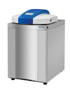 Systec VX-150 G2 típusú vertikális autokláv érintőképernyővel, 150 literes nettó kamratérfogattal.