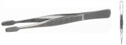 Tárgy-, fedőlemez csipesz, egyenes, hossz: 105 mm, szélesség: 6 mm