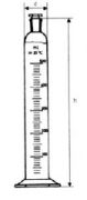 Graduated cylinder with glass base, glass stopper, 100 ml, marked A