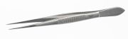 Forceps 18/10 steel, sharp, L=130mm