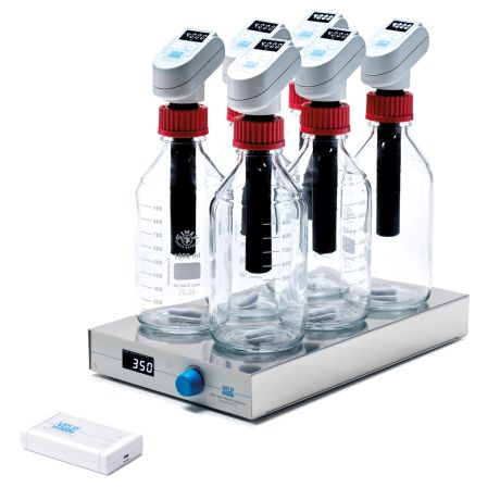 Respirometric 6 pc system for testing the biodegradability of plastic, with databox