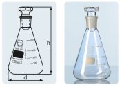 Jódszám lombik, 50 ml, üvegdugóval, NS 29/32