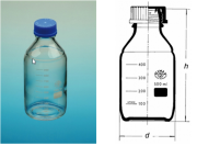Laboratory glass, with blue cap, 10000 ml, Simax