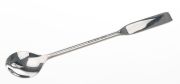 Vegyszerkanál-spatula, kerek nyéllel, spatula: 35×10 mm, kanál: 30×22 mm, hossz: 120 mm