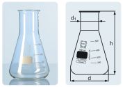 Erlenmeyer lombik, bőnyakú, 2000 ml