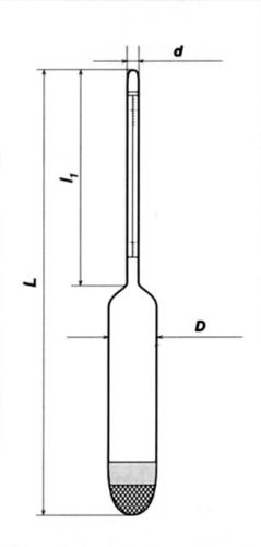 Hydrometer (density meter) series without thermometer