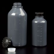 Folyadék flakon, szűknyakú, kupakkal, szürke, 500 ml