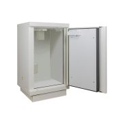 Tabletop safety cabinet for storing and charging lithium batteries, white, 90 minutes, 1 door, without shelves, 1100 x 635 x 670 mm
