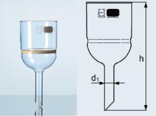Filter funnel with porous glass filter